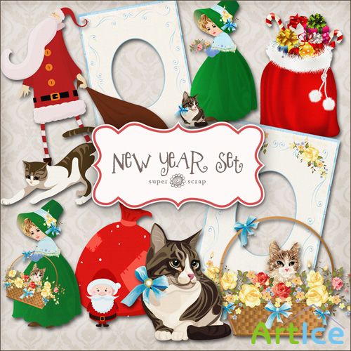 Scxrap KIt - New Year Set - PNG Files