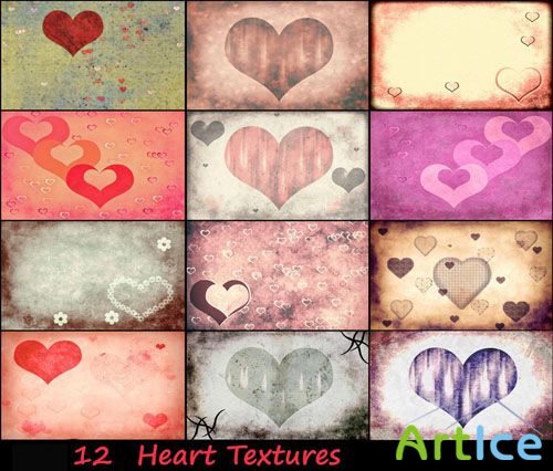 12 Heart Textures