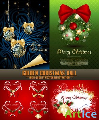 Golden Christmas ball