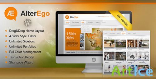 ThemeForest - AlterEgo v1.1 - Creative Style WordPress Theme (Update)