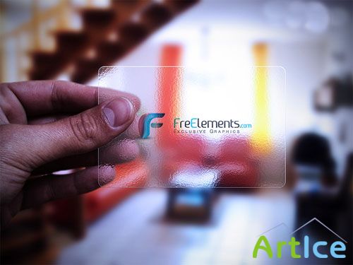 Transparent Business Card PSD Template