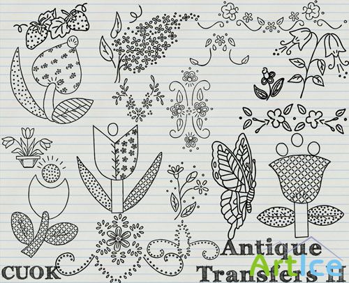 Scrap Set - Antique Transfers 2