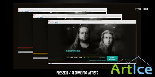 ThemeForest - Presskit/Resume for Artists + Mobile Version (All Colors)