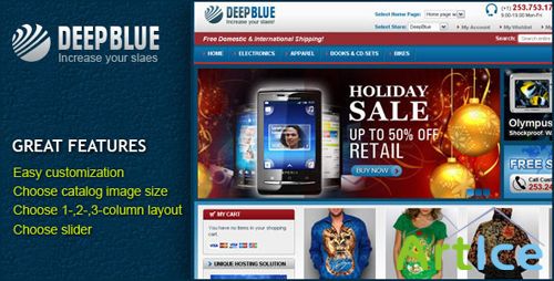 ThemeForest - DeepBlue Magento theme