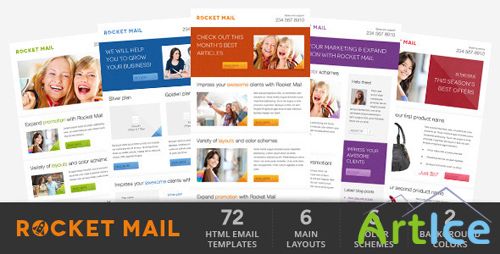 ThemeForest - Rocket Mail - Clean & Modern Email Templatel