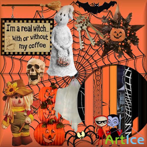 Scrap Set - Halloween PNG and JPG Files