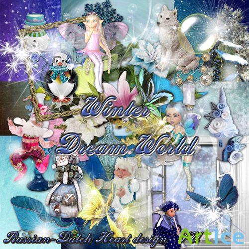 Scrap Set - Winter Dream World PNG and JPG Files