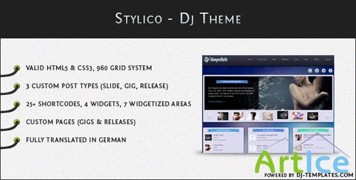 ThemeForest - Stylico - Dj Theme v1.0 for WordPress v3.x