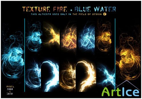 Fire Blue Water Texture 2013