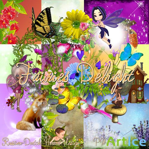 Scrap Set - Fairies Delight PNG and JPG Files