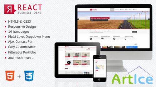 MojoThemes - React - Responsive HTML5 Template