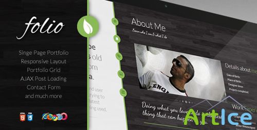 ThemeForest - Folio - a single page portfolio template