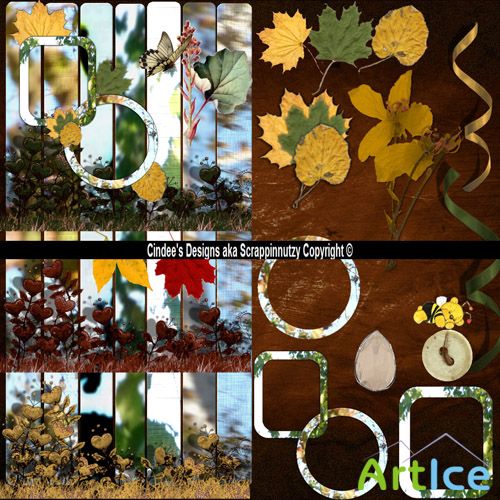 Scrap Set - Autumn Breeze PNG and JPG Files