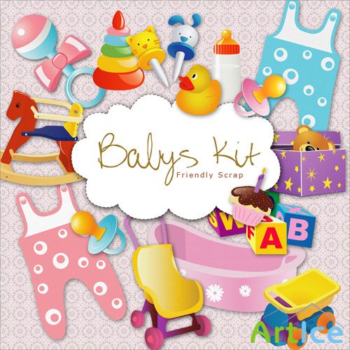 Scrap-kit - Babys PNG Elements