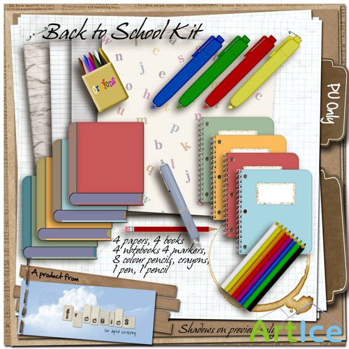 Scrap Set - Back to School Kit