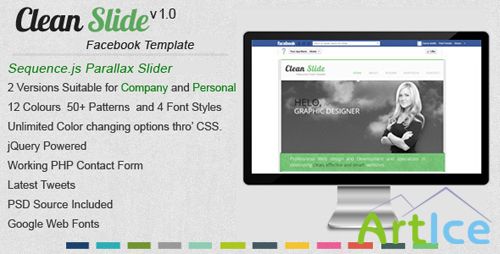 ThemeForest - Clean Slide - Facebook Template