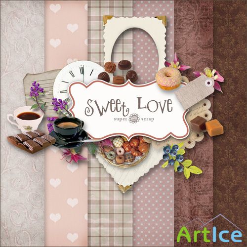 Scrap Set - Sweet Love PNG and JPG Files