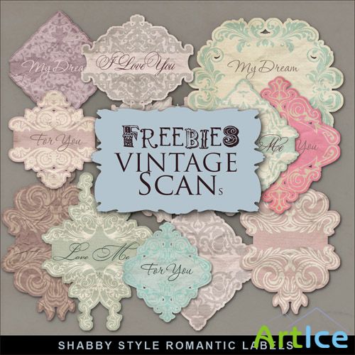 Scrap-kit - Shabby Style Romantic Labels