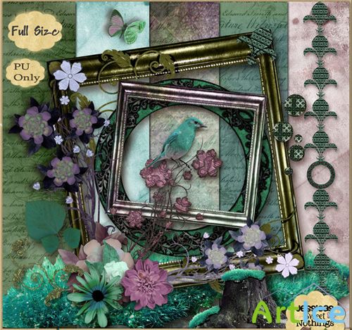 Scrap Set - Flower Extravaganza PNG and JPG Files