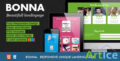 ThemeForest - Bonna - Responsive Landing Page