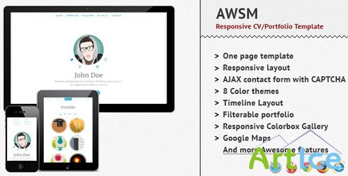 ThemeForest - AWSM - Responsive CV Portfolio Template