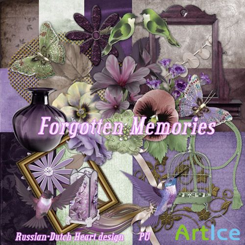 Scrap Set - Forgotten Memories PNG and JPG Files