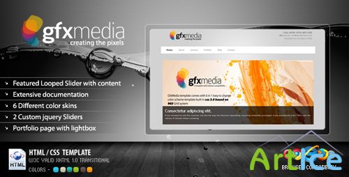 ThemeForest - GFXMedia - Business & Portfolio Template 6 in 1