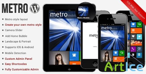 ThemeForest - Metro Mobile Premium Wordpress Mobile Template v1.9.1