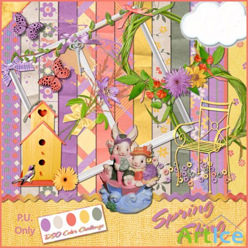 Scrap Set - Spring Fling PNG and JPG Files