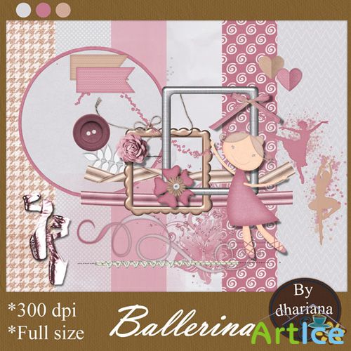 Scrap Set - Ballerina PNG and JPG Files