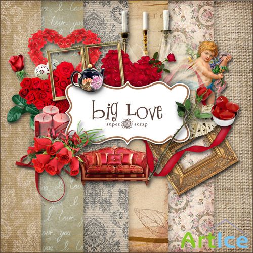 Scrap Set - Big Love PNG and JPG Files