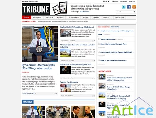 WPZoom - Tribune v2.0.7 - Magezine Wordpress Template - Latest Version Released