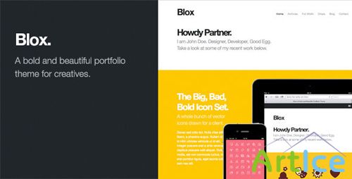 ThemeForest - Blox v1.0.1 - Bold WordPress Portfolio Theme