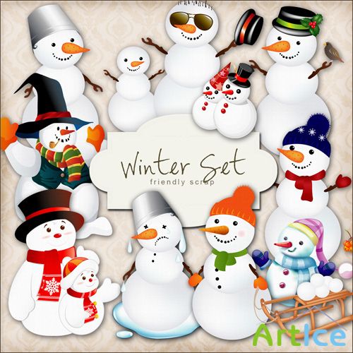 Scrap-kit - Winter Set - Snowman PNG Images