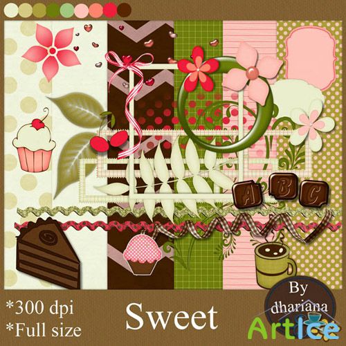 Scrap Set - Sweet PNG and JPG Files