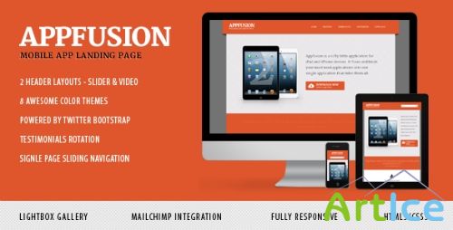 ThemeForest - AppFusion - Nifty Little Responsive Landing Page