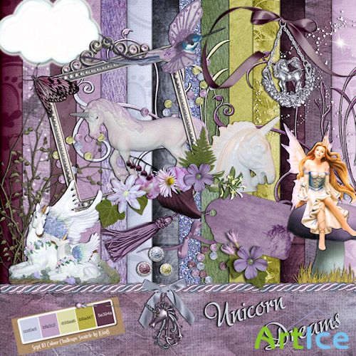 Scrap Set - Unicorn Dreams PNG and JPG Files