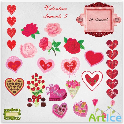 Scrap Set - Valentine Elements 5