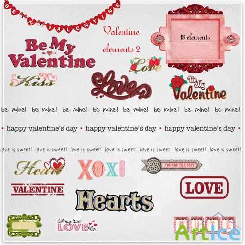 Scrap Set - Valentine Elements 2