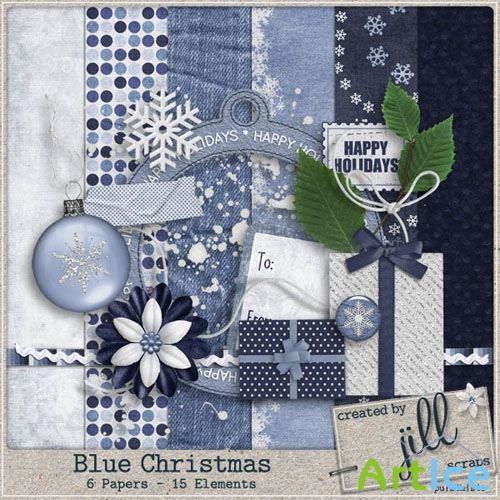 Scrap Set - Blue Christmas