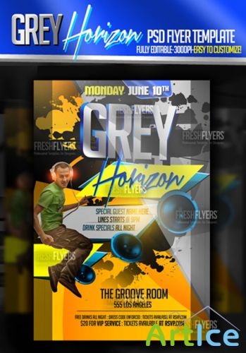 Grey Horizon Flyer/Poster PSD Template