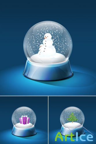 Snow Globe PSD Template