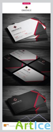 Creative FC Corporate Business Cards PSD Template