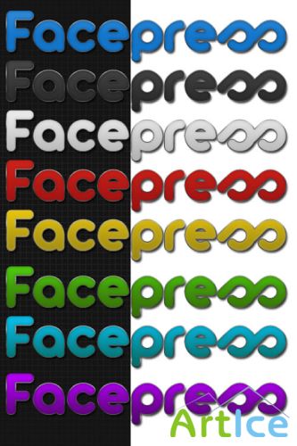 Facepress Multicolor Photoshop Layer Styles