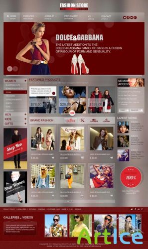 SJ Fashion Responsive v1.2 - Template for Joomla 2.5