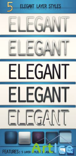 5 Elegant Layer Photoshop Styles REUPLOAD