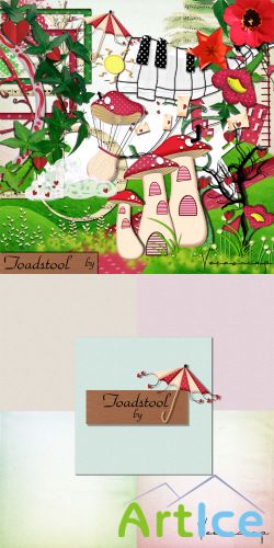 Scrap Set - Toadstool Png and Jpg Files