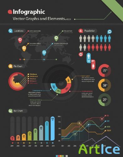 Infographic Vector Graphic and Elements Kit