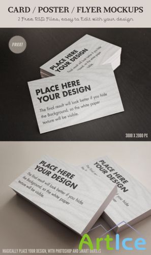 Card Flyer Mock-Ups PSD Template