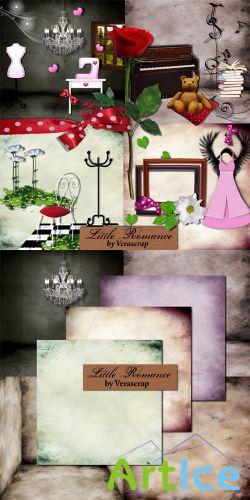 Scrap Set - Little Romance PNG and JPG Files